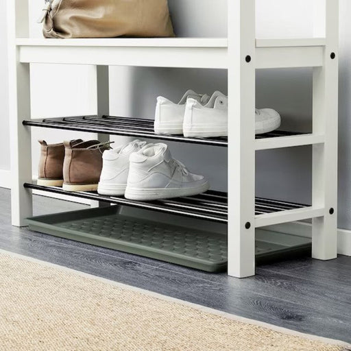 A practical shoe mat in grey-green color from IKEA, ideal for the entryway  ‎20550893