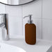  IKEA Soap Dispenser in Brown, highlighting its durable construction and easy refill feature