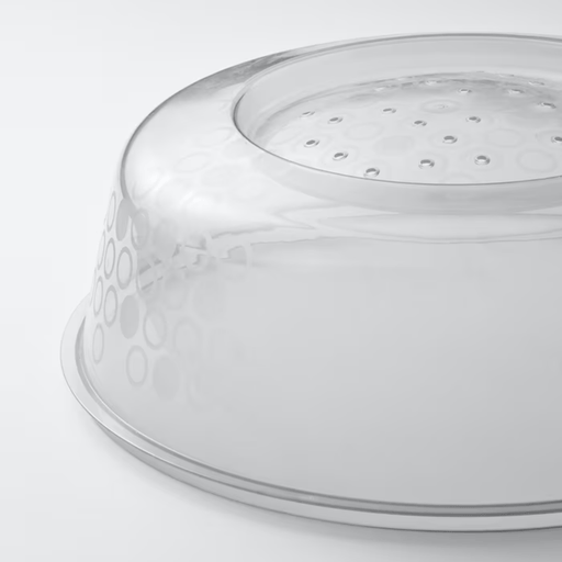 A close-up of the IKEA Microwave Lid showing its transparent and durable material 50186091