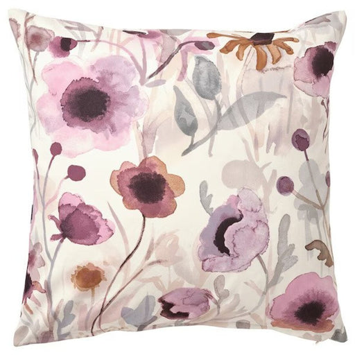 A close-up of a cushion cover with a modern floral pattern in shades -00548194            