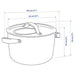 5.5-liter stainless steel pot with grey lid by IKEA, IKEA Stainless Steel Pot with Lid, 5.5 L - Versatile design for any dish   00324556   