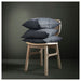 A black-blue cushion cover from IKEA, measuring 50x50 cm, on a stool with matching pillows  40530795