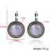 Vintage Carved Silver Earrings with Intricate Tibetan Design H13382
