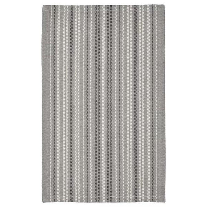 Flatwoven grey and white striped rug, 50x80 cm in size-40539574