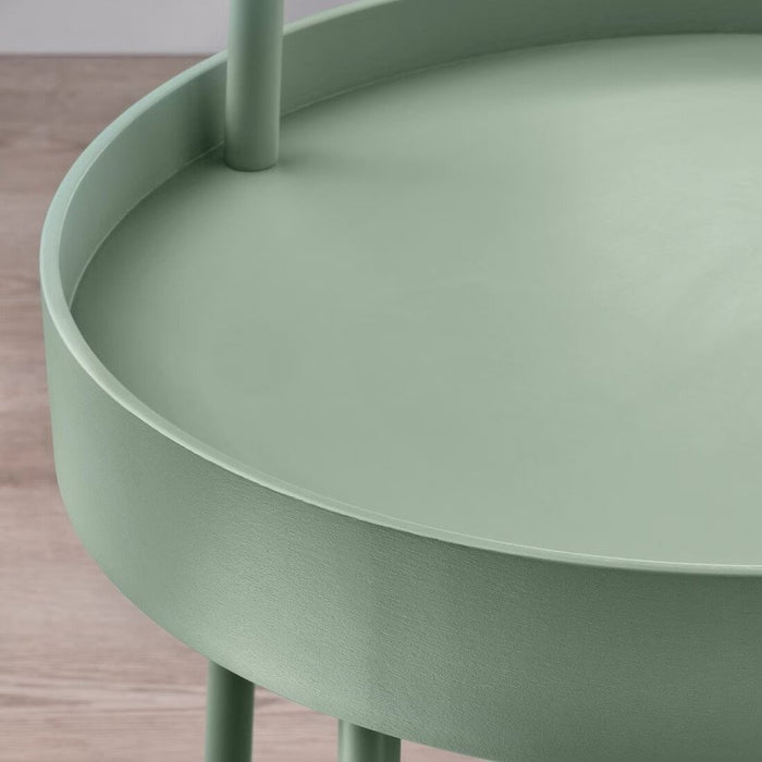 Light grey-green side table with a sturdy and thick tabletop 60513002