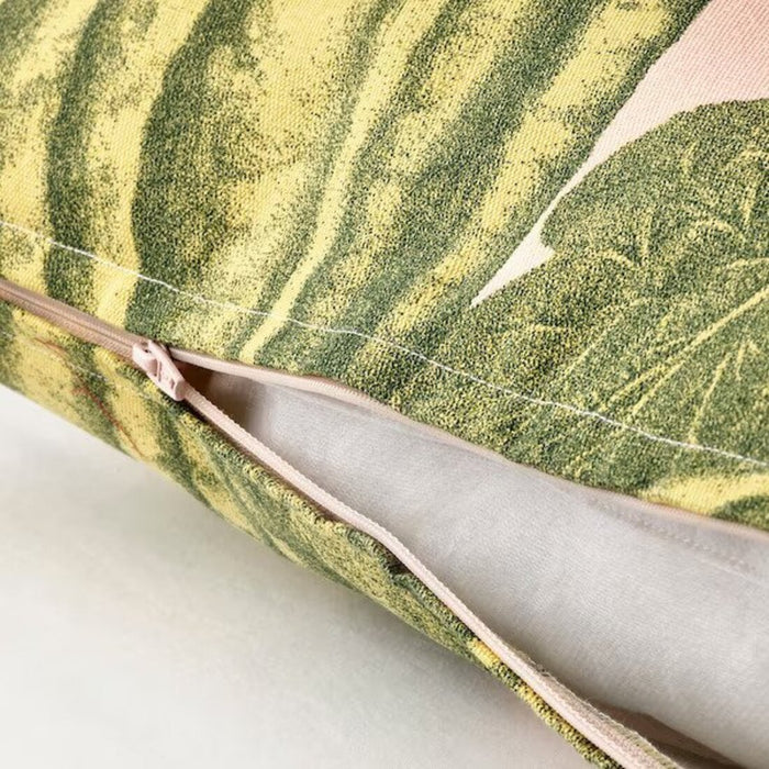 A cushion cover in light pink/green with zip for easy removal and cleaning, from IKEA 30542992 
