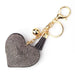Women's crystal keychain with heart-shaped pendant