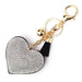 Women's crystal keyring with heart-shaped charm