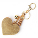 Women's crystal heart key decoration