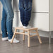 The underside of the IKEA Step Stool in Birch: the underside of the stool features four sturdy legs with non-slip feet, ensuring stability and safety during use  40344454 