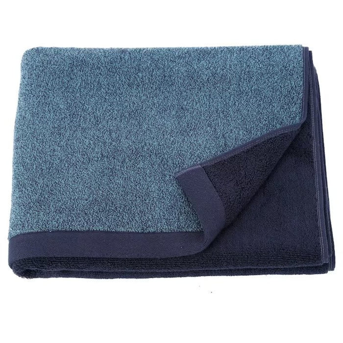 Dark blue/mélange bath towel measuring 70x140 cm- 90442904