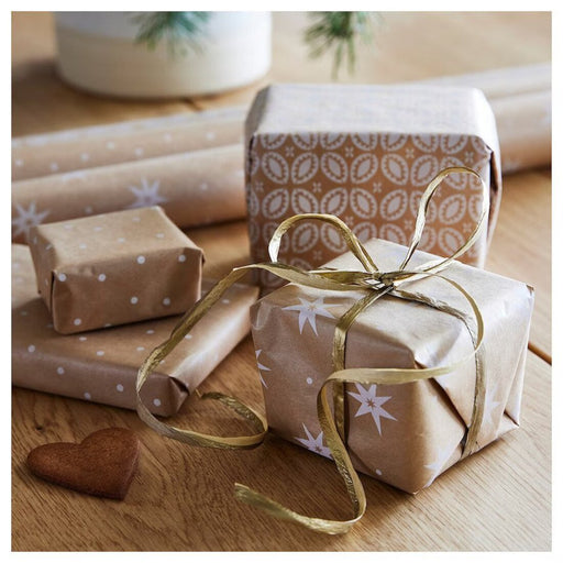 Beautifully wrapped gift using IKEA gift wrap, demonstrating the unique and stylish designs available  00315967