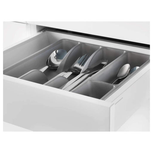 An IKEA grey cutlery tray measuring 31x26 cm for practical kitchen organization  50247749
