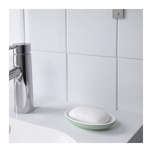 A minimalist soap dish made of stoneware with a glossy finish, perfect for any bathroom decor 20358611