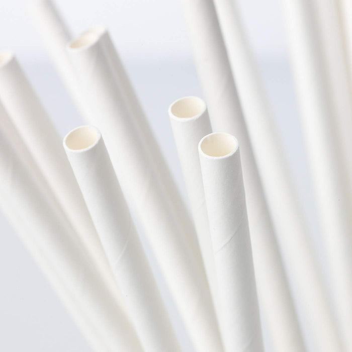 Digital Shoppy IKEA Drinking Paper Straw - Pack of 100 (White) - digitalshoppy.in