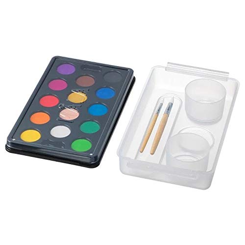 Digital Shoppy IKEA Watercolour Box with Multi-Colour Tablets Tray Cups Brushes - digitalshoppy.in
