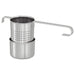 A stainless steel tea infuser that is rust-resistant, featuring a sturdy and durable design.