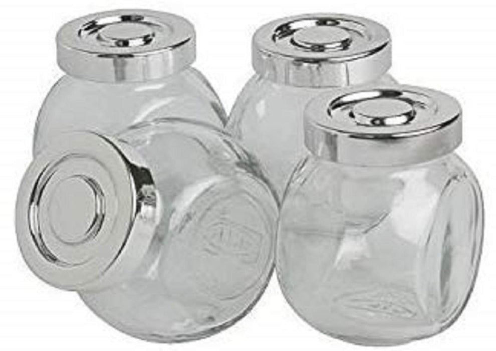 Efficient and clear glass spice jars with lids for organizing kitchen spices