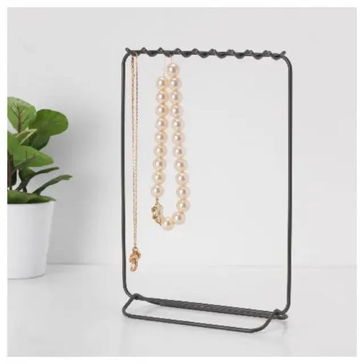 Digital Shoppy IKEA Necklace stand, grey, 21x9x30 cm metal organize hanging online price 20386223 digital shoppy