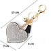 Beautifully designed crystal heart key holder for women