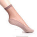 A pair of lightweight ankle socks for women, with a transparent net design.