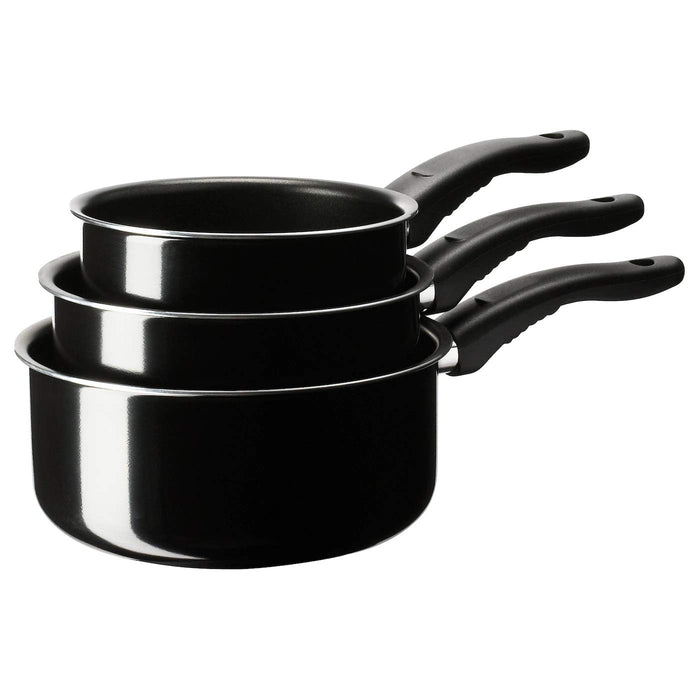 IKEA black saucepan set: the perfect kitchen essential for efficient and effortless cooking 40142026 