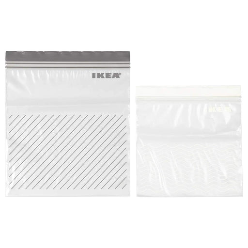 Digital Shoppy IKEA Resealable Bags Grey & White - Pack of 50 (2 Sizes) - digitalshoppy.in