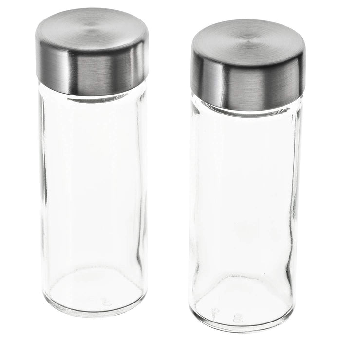 Digital Shoppy IKEA Spice Jar Glass Stainless Steel - Pack of 2 - digitalshoppy.in