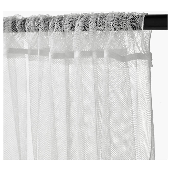 Digital Shoppy IKEA Net Curtains - 1 Pair (White) - Curtain, Window Curtain Online, Designer Curtain Online, Plain curtains, Curtains for home