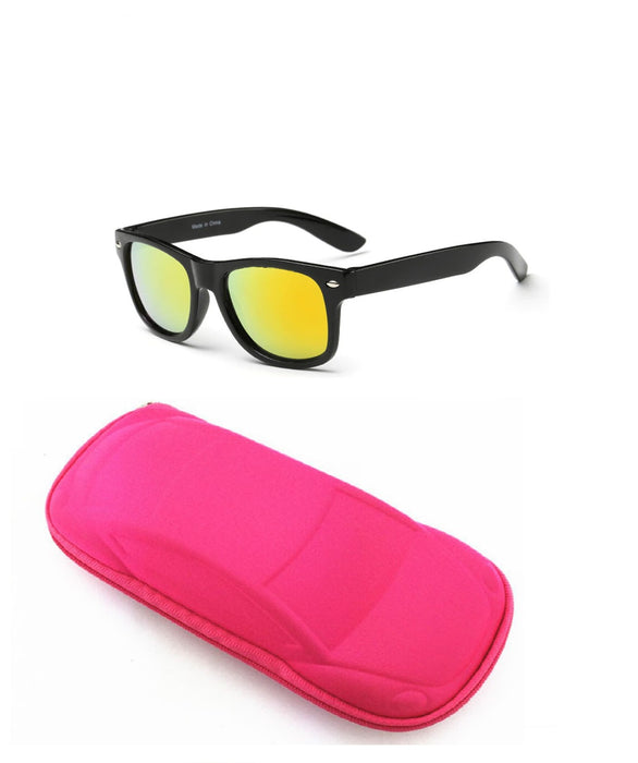 Digital Shoppy Kids Cool Sun Glasses for Boys and Girls Fashion Eyewear Coating Lens UV 400 Protection With Case (6-15 years)