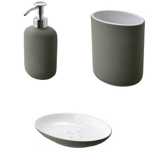 Digital Shoppy IKEA 3-Piece Bathroom Set, Grey-Green.      60496795   