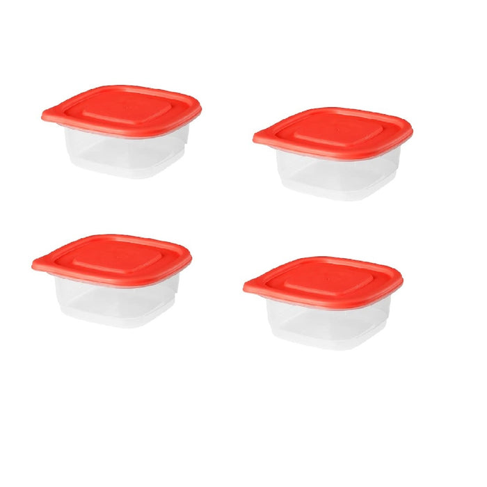 Digital Shoppy IKEA Food container, transparent/red, 230 ml -for Food storage & organizing boxes, kitchen, restaurants, catering, wholesale, disposable hot food containers, plastic-