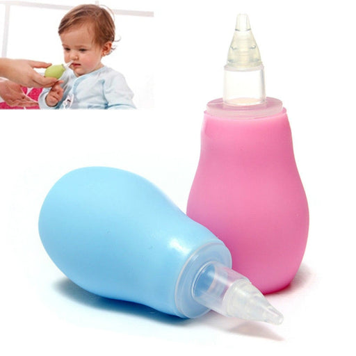 silicone newborn nose cleaner with a soft and comfortable tip for safe and easy nose cleaning.
