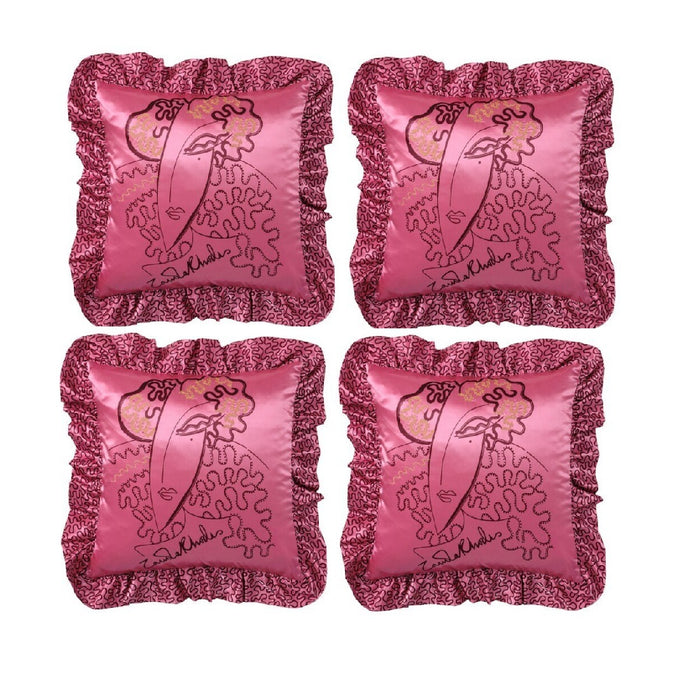 An image of an Ikea cushion cover is Embroidered details that add vibrancy to the printed pattern.-20499159