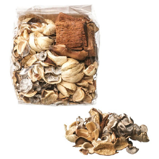 A clear plastic bag of Ikea potpourri featuring a blend of dried flowers, herbs in brown color  70337796
