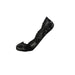 A pair of black lace short socks with silicone non-skid grips on the sole.