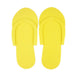 A pair of disposable foam slippers, perfect for salon and spa use.