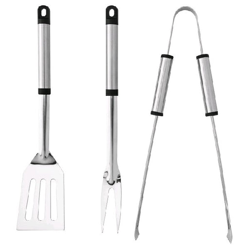 IKEA 3-piece barbecue tools set, made from durable and high-quality materials for effortless grilling 90458419