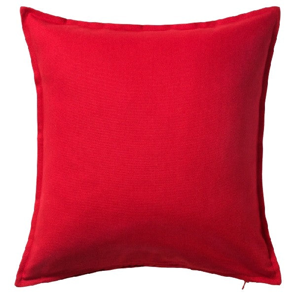 A simple yet elegant cushion cover in solid Red, crafted from a durable and easy-to-clean material-50281149