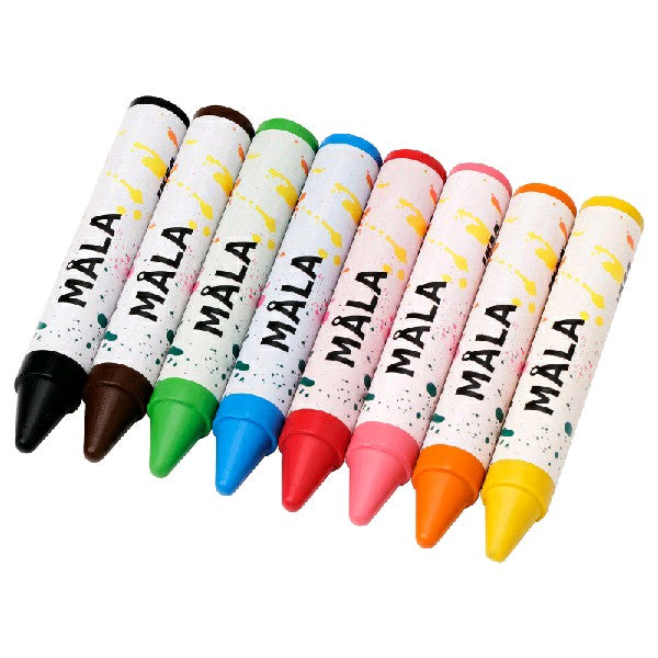 IKEA MÅLA Wax crayon, mixed colours, Pack of 8