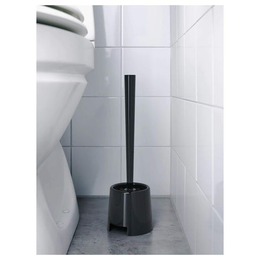 Digital Shoppy IKEA Toilet Brush/Holder - Black - The efficient and stylish black toilet brush/holder from IKEA, ideal for upgrading your bathroom cleaning routine.-digitalshoppy.in